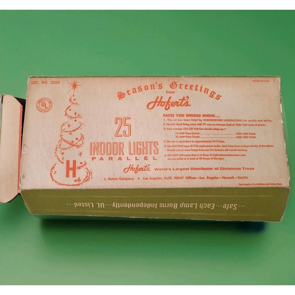 Vintage Hofert's Northern Lites Indoor‎ Christmas Tree Lights Decorations *Read